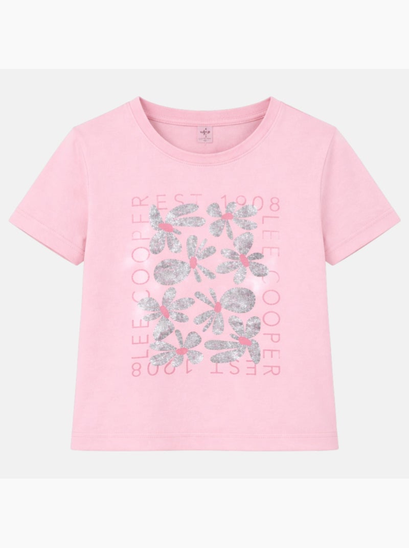 Lee Cooper - T shirt bambina maniche corte Rosa chiaro - Kiabi