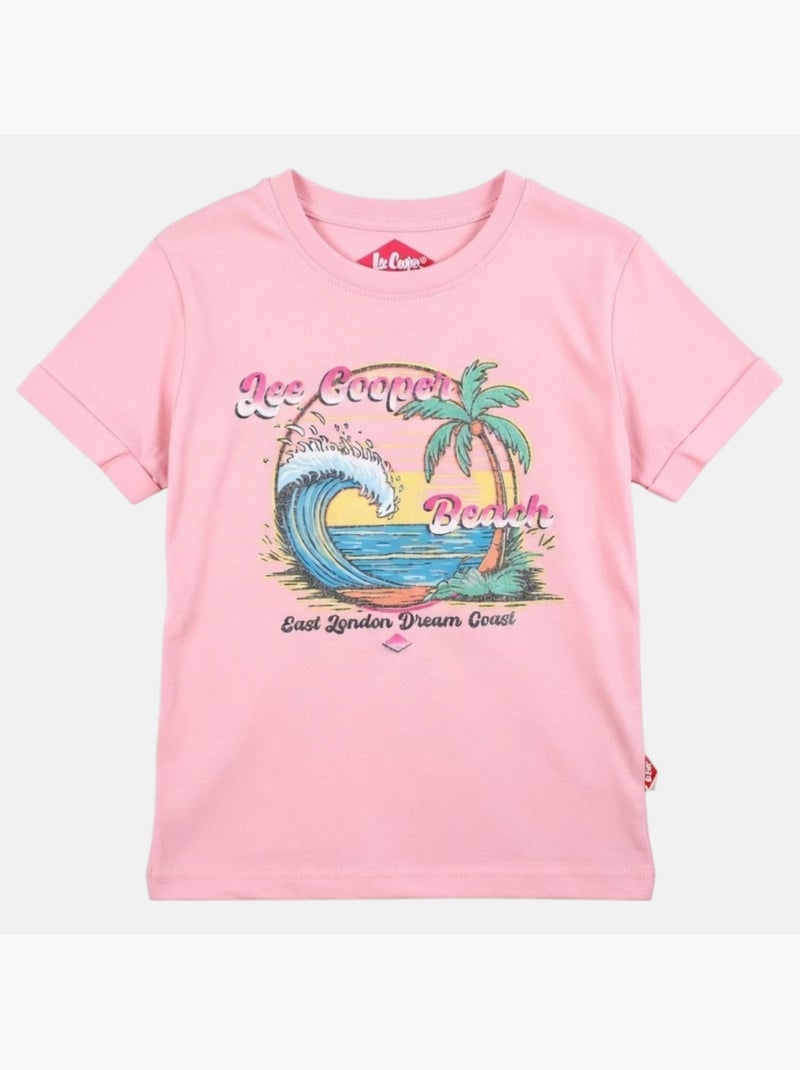 Lee Cooper - T shirt bambina maniche corte Rosa chiaro - Kiabi