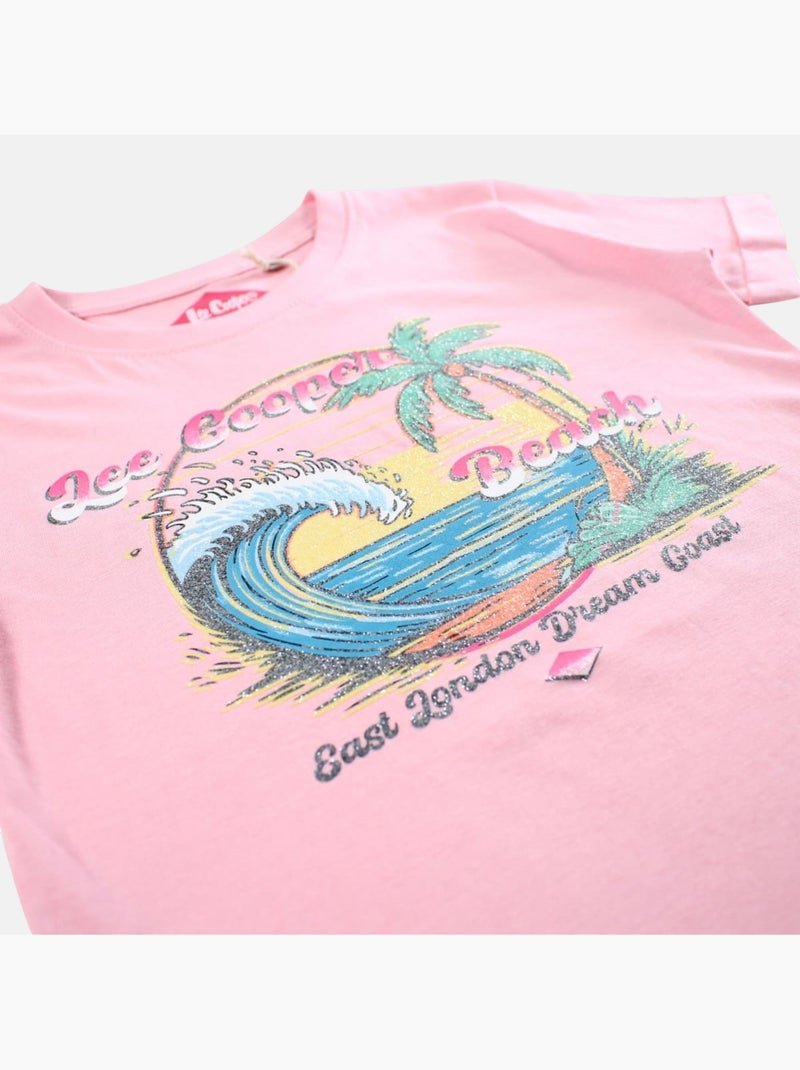 Lee Cooper - T shirt bambina maniche corte Rosa chiaro - Kiabi