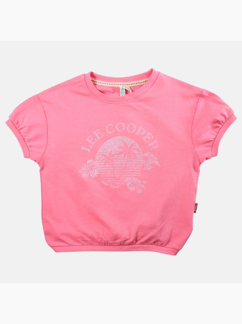 Lee Cooper - T shirt bambina maniche corte Rosa fucsia - Kiabi