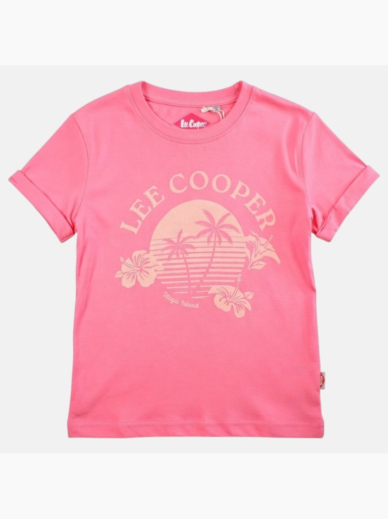 Lee Cooper - T shirt bambina maniche corte Rosa fucsia - Kiabi