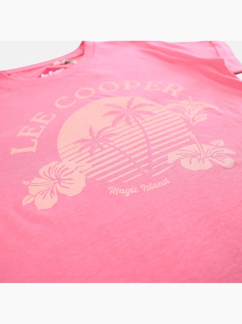 Lee Cooper - T shirt bambina maniche corte Rosa fucsia - Kiabi