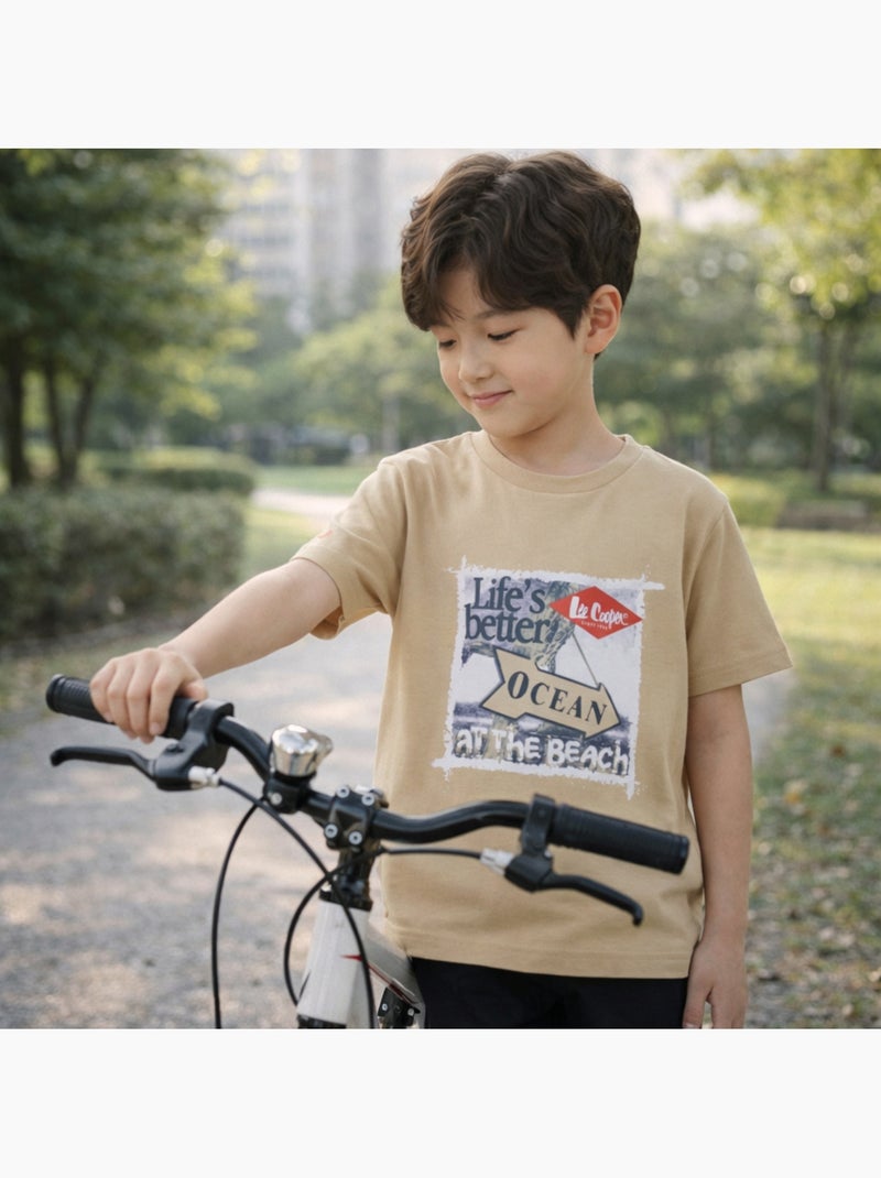Lee Cooper - T shirt bambino a maniche corte Beige - Kiabi