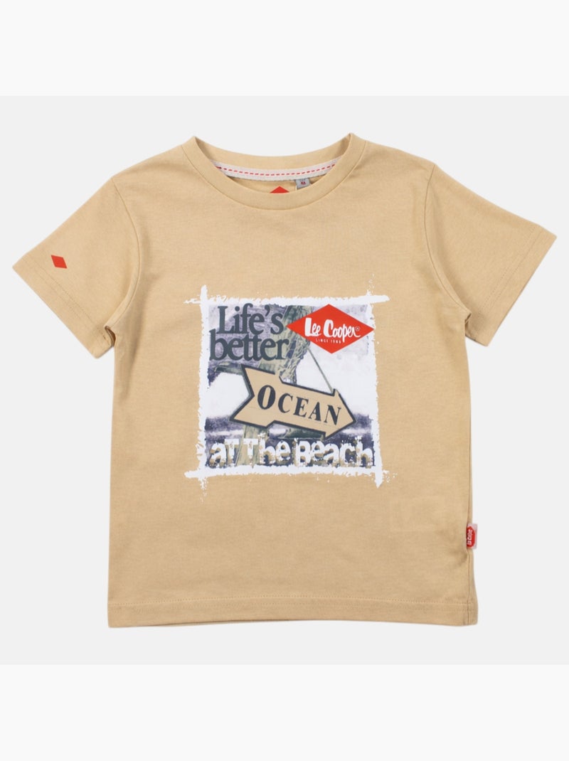 Lee Cooper - T shirt bambino a maniche corte Beige - Kiabi