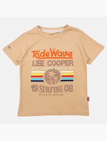 Lee Cooper - T shirt bambino a maniche corte dallo stile ispirato al mondo del surf