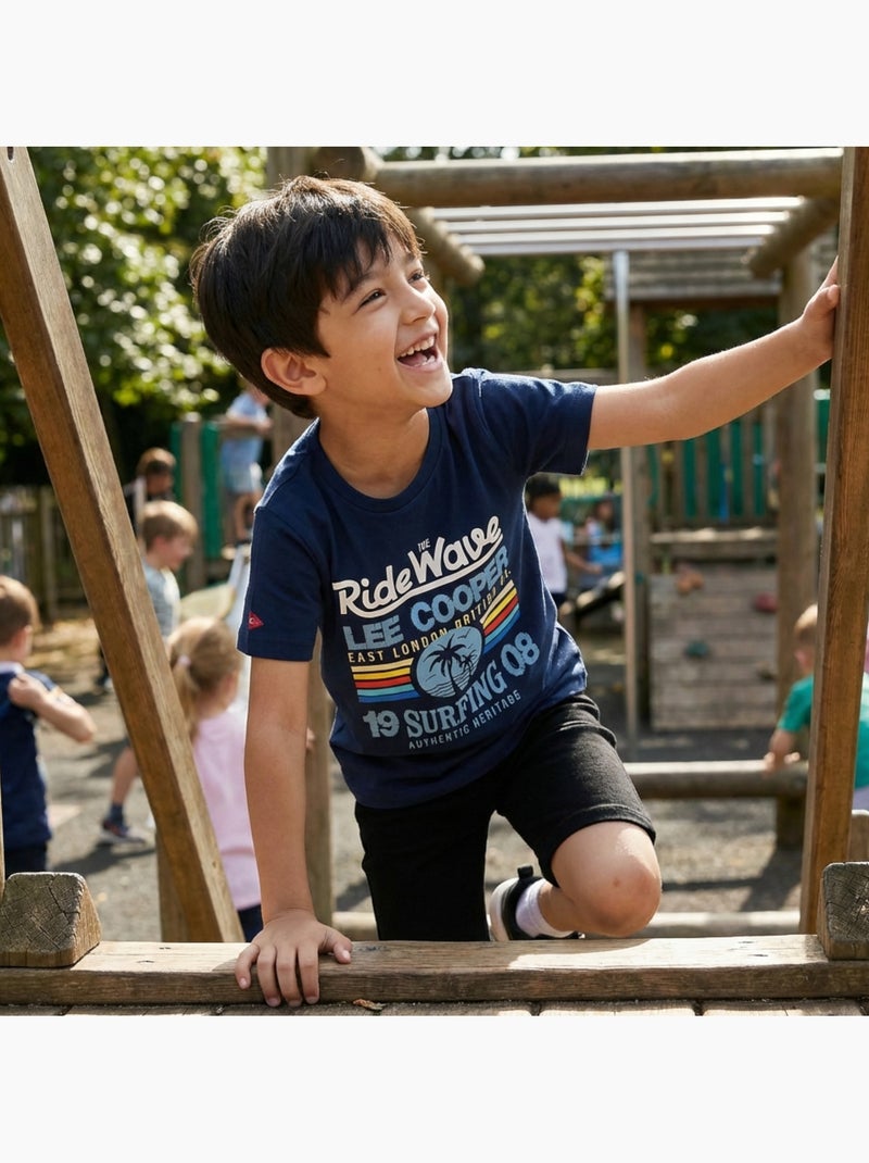 Lee Cooper - T shirt bambino a maniche corte dallo stile ispirato al mondo del surf Blu marino - Kiabi