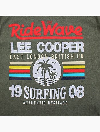 Lee Cooper - T shirt bambino a maniche corte dallo stile ispirato al mondo del surf