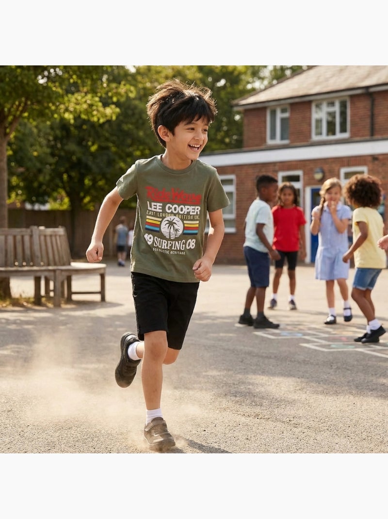 Lee Cooper - T shirt bambino a maniche corte dallo stile ispirato al mondo del surf Cachi - Kiabi