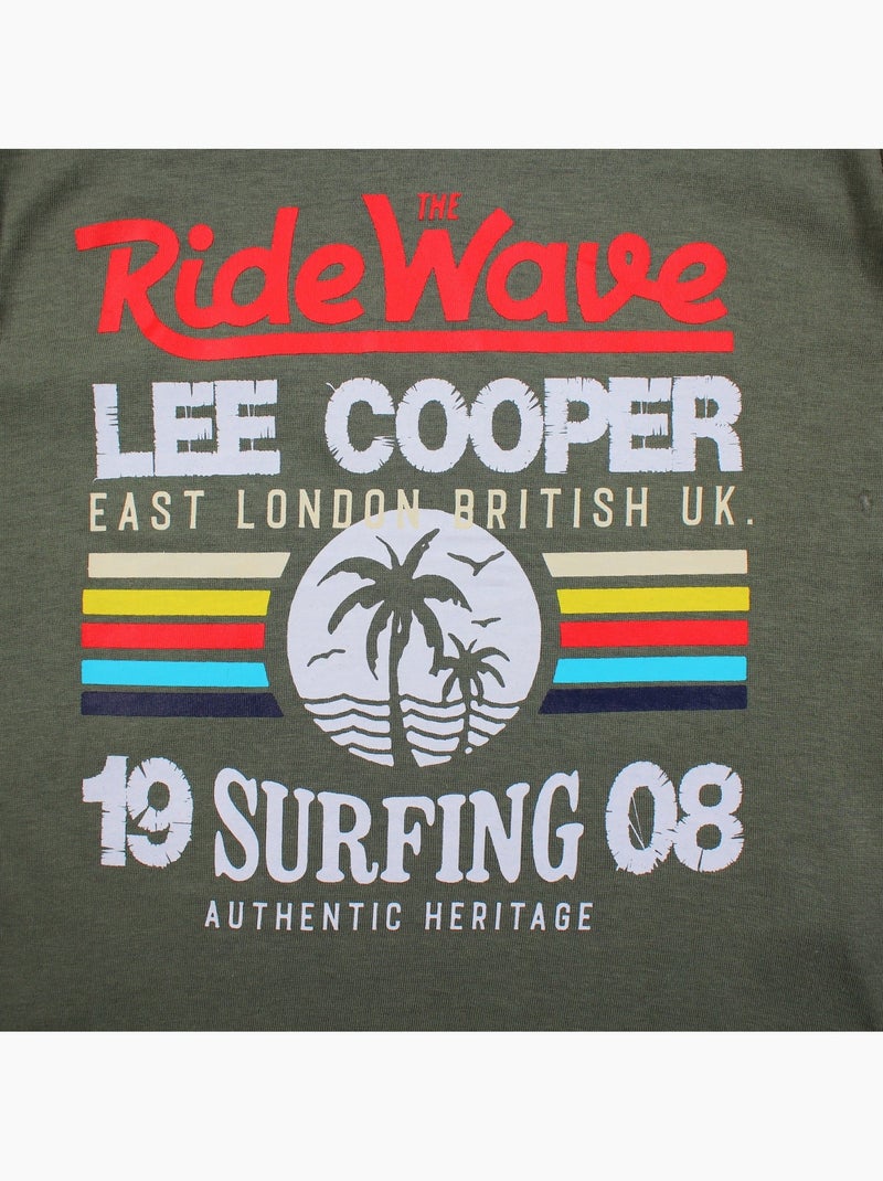 Lee Cooper - T shirt bambino a maniche corte dallo stile ispirato al mondo del surf Cachi - Kiabi