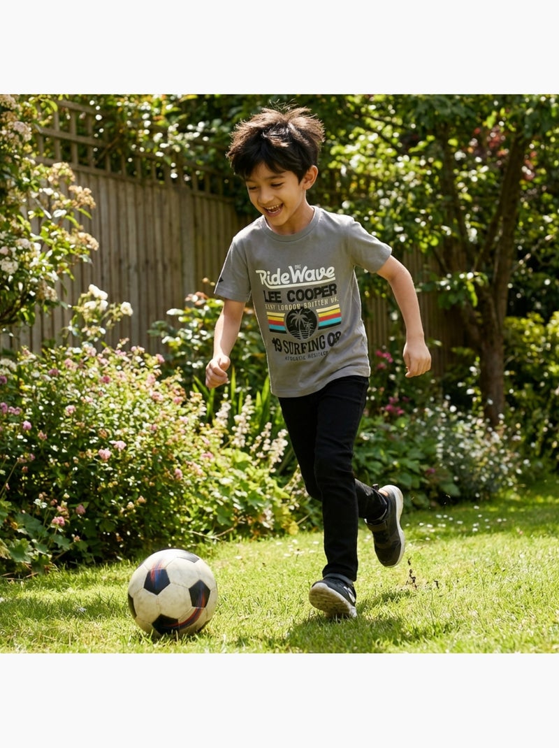 Lee Cooper - T shirt bambino a maniche corte dallo stile ispirato al mondo del surf Grigio - Kiabi