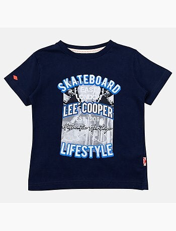 Lee Cooper - T shirt bambino a maniche corte dallo stile urbano ispirato al mondo dello skateboard