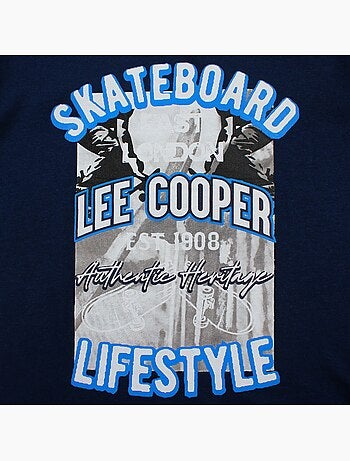 Lee Cooper - T shirt bambino a maniche corte dallo stile urbano ispirato al mondo dello skateboard