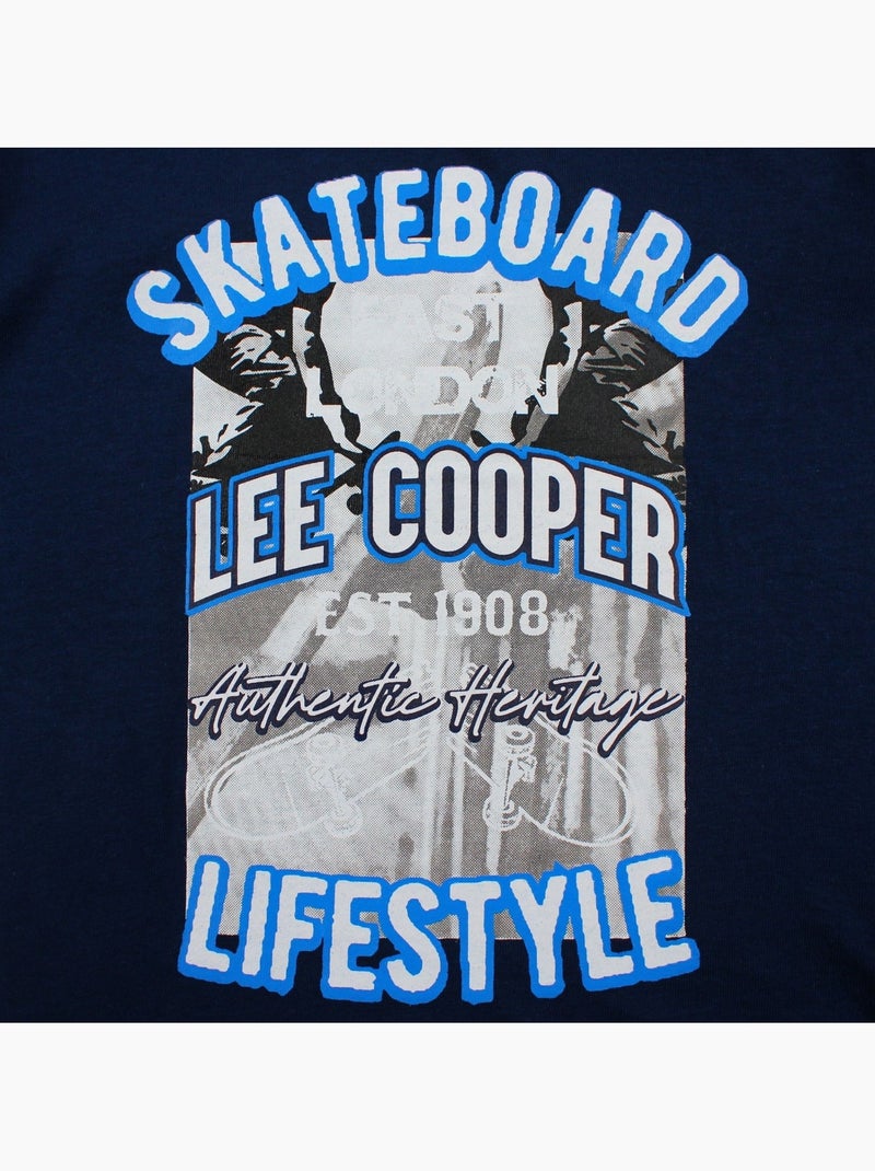 Lee Cooper - T shirt bambino a maniche corte dallo stile urbano ispirato al mondo dello skateboard Blu marino - Kiabi