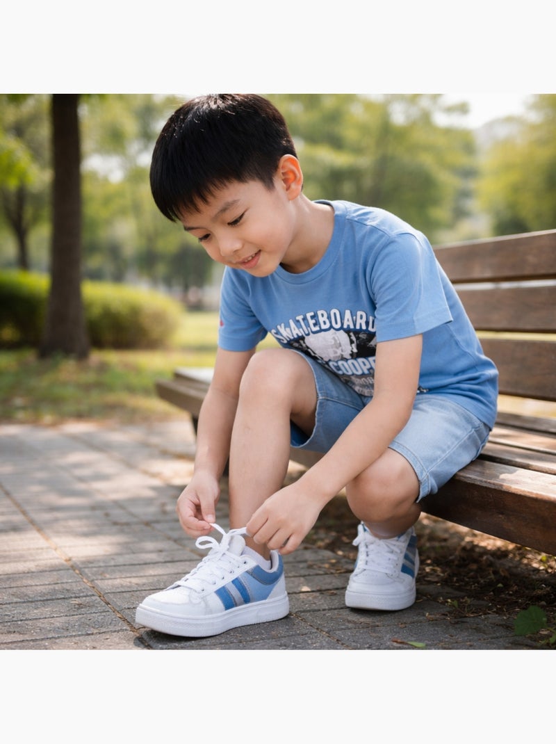 Lee Cooper - T shirt bambino a maniche corte dallo stile urbano ispirato al mondo dello skateboard Blu - Kiabi