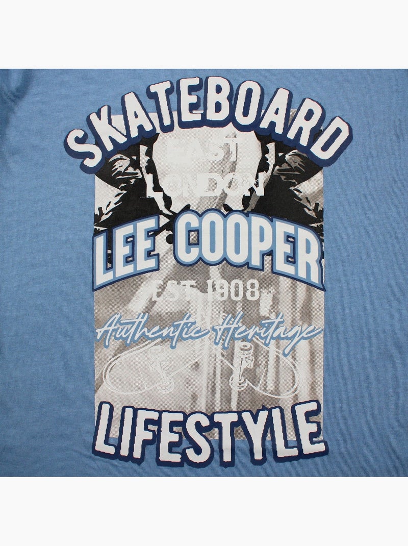 Lee Cooper - T shirt bambino a maniche corte dallo stile urbano ispirato al mondo dello skateboard Blu - Kiabi