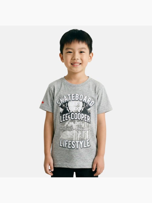 Lee Cooper - T shirt bambino a maniche corte dallo stile urbano ispirato al mondo dello skateboard - Kiabi
