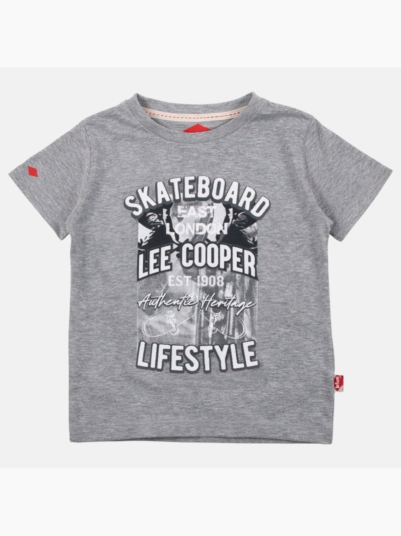 Lee Cooper - T shirt bambino a maniche corte dallo stile urbano ispirato al mondo dello skateboard Grigio - Kiabi