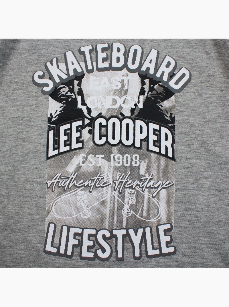 Lee Cooper - T shirt bambino a maniche corte dallo stile urbano ispirato al mondo dello skateboard Grigio - Kiabi