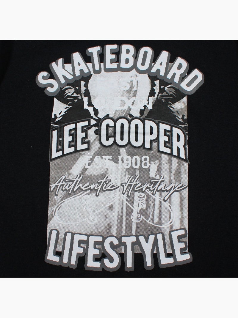 Lee Cooper - T shirt bambino a maniche corte dallo stile urbano ispirato al mondo dello skateboard Nero - Kiabi