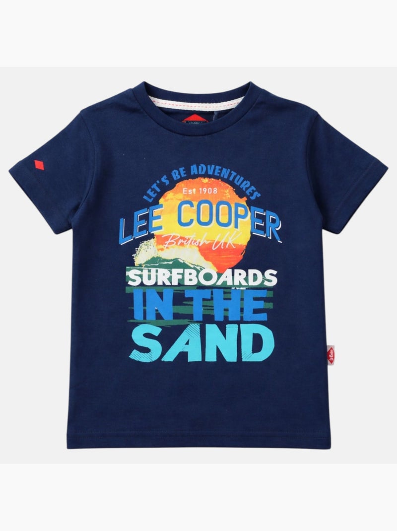 Lee Cooper - T-shirt da ragazzo a maniche corte con design colorato Blu marino - Kiabi