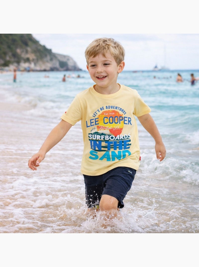 Lee Cooper - T-shirt da ragazzo a maniche corte con design colorato Giallo - Kiabi