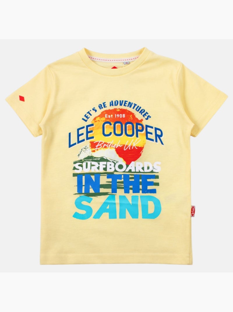 Lee Cooper - T-shirt da ragazzo a maniche corte con design colorato Giallo - Kiabi