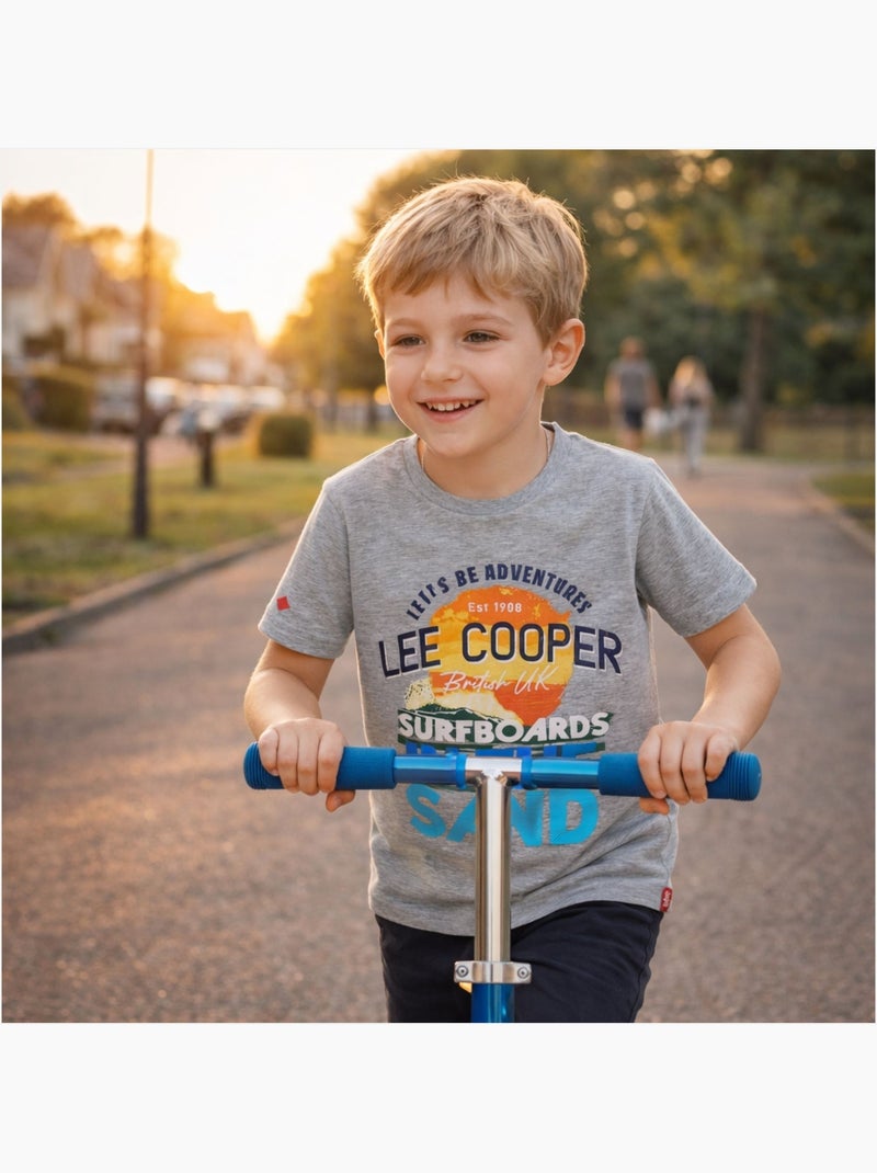 Lee Cooper - T-shirt da ragazzo a maniche corte con design colorato Grigio - Kiabi