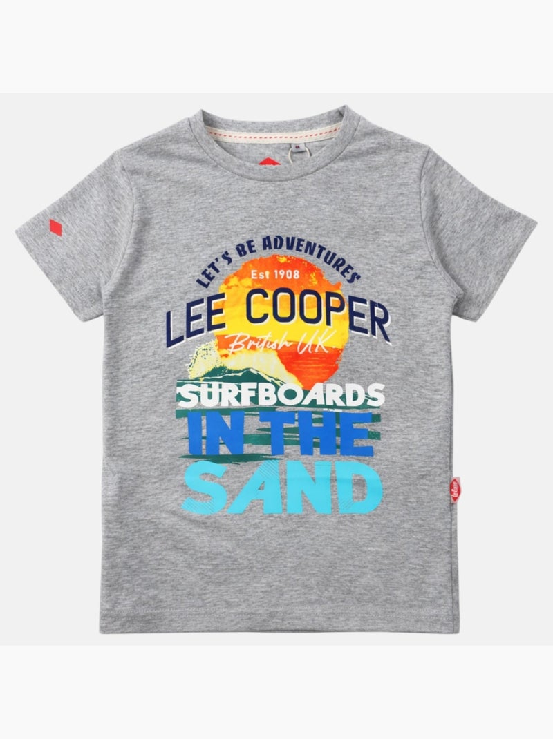 Lee Cooper - T-shirt da ragazzo a maniche corte con design colorato Grigio - Kiabi