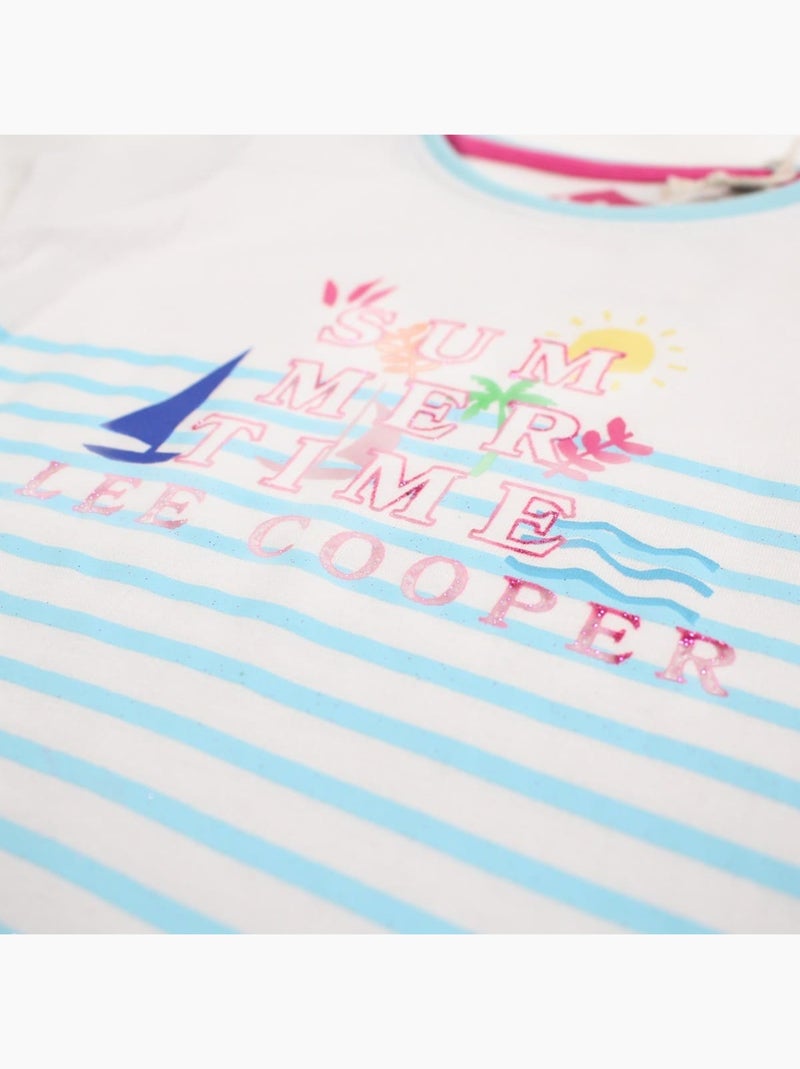 Lee Cooper - T-shirt maniche corte bambina Blu - Kiabi