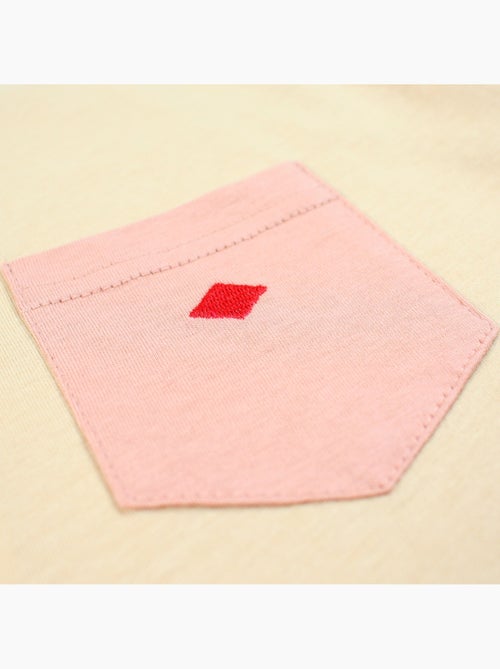 Lee Cooper - T-shirt uomo beige maniche corte con tasca a contrasto - Kiabi