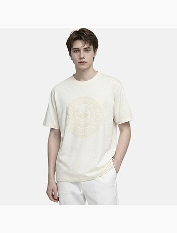 Lee Cooper - T-shirt uomo bianco maniche corte con logo embossato
