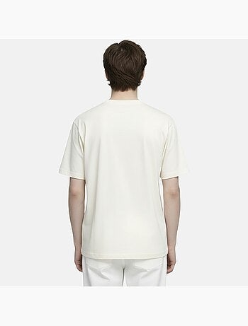 Lee Cooper - T-shirt uomo bianco maniche corte con logo embossato