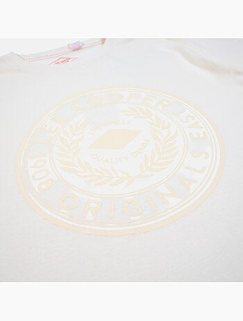 Lee Cooper - T-shirt uomo bianco maniche corte con logo embossato