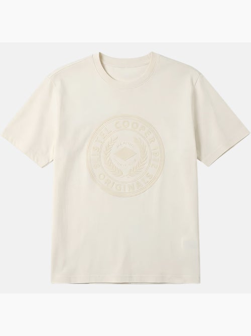 Lee Cooper - T-shirt uomo bianco maniche corte con logo embossato - Kiabi