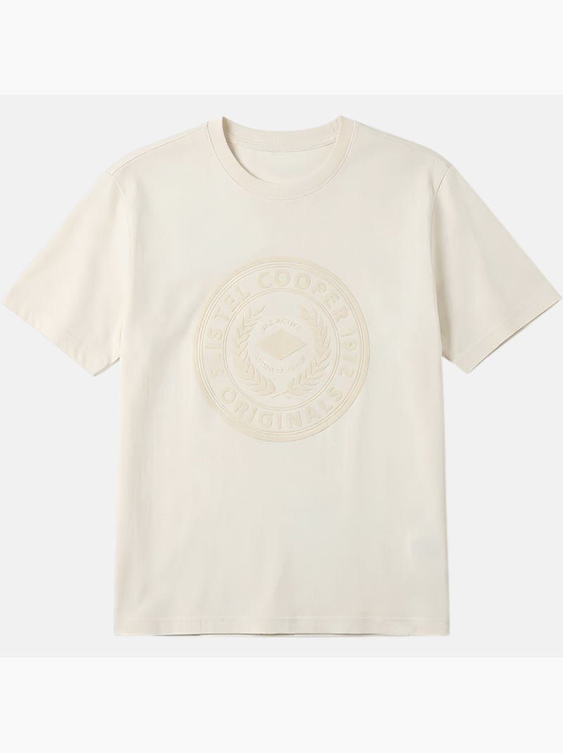 Lee Cooper - T-shirt uomo bianco maniche corte con logo embossato Bianco - Kiabi