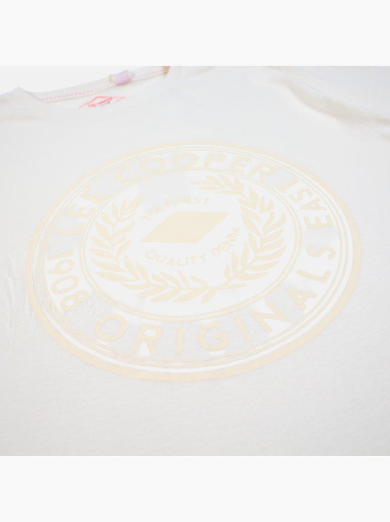 Lee Cooper - T-shirt uomo bianco maniche corte con logo embossato Bianco - Kiabi
