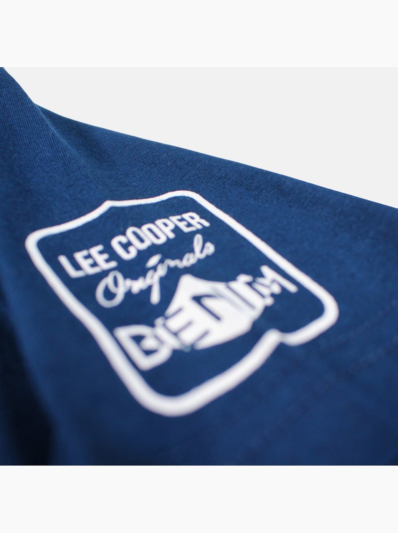 Lee Cooper - T-shirt uomo blu navy maniche corte collo rotondo Blu marino - Kiabi