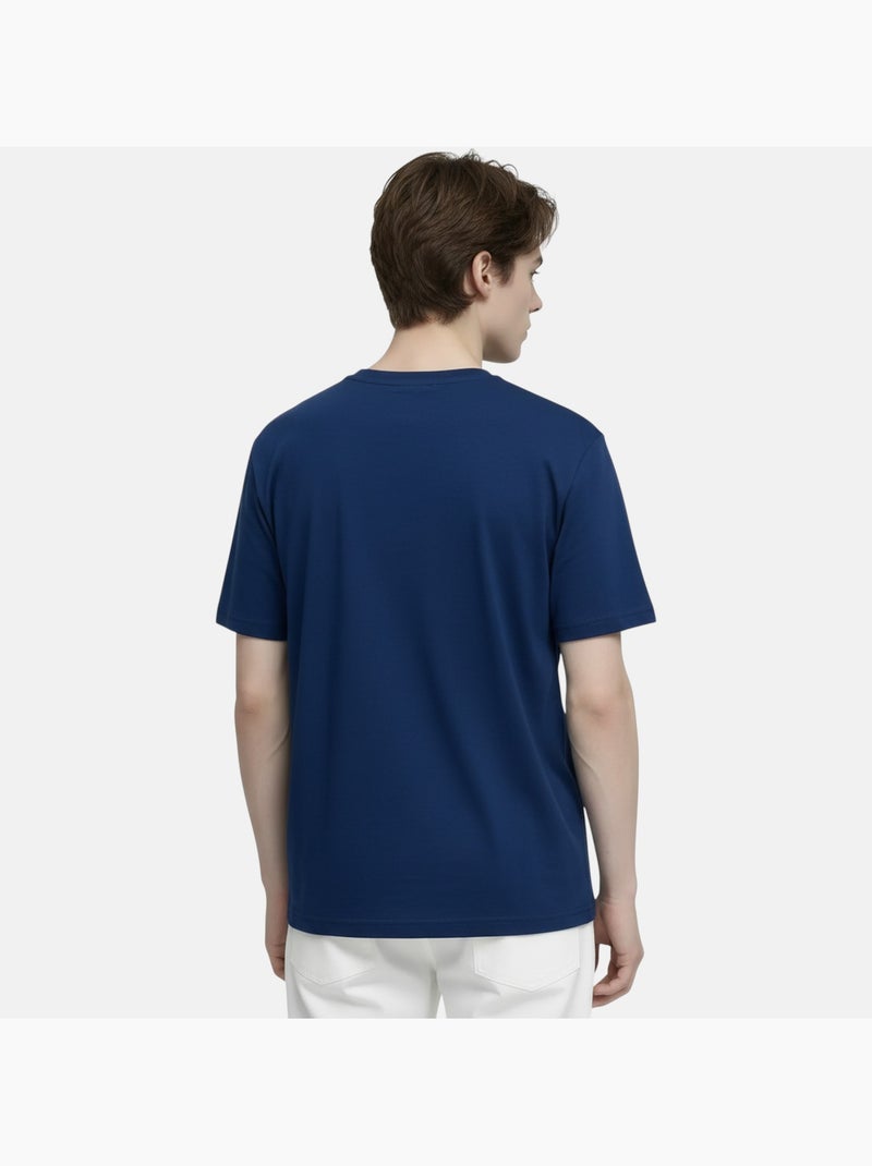 Lee Cooper - T-shirt uomo blu navy maniche corte con logo embossato Blu marino - Kiabi