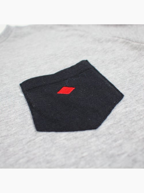 Lee Cooper - T-shirt uomo grigio maniche corte con tasca a contrasto - Kiabi