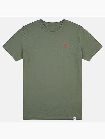 Lee Cooper - T-shirt uomo kaki maniche corte collo rotondo