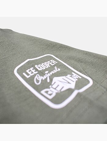 Lee Cooper - T-shirt uomo kaki maniche corte collo rotondo