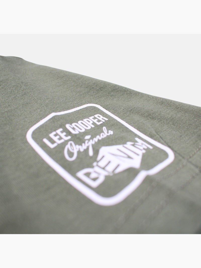 Lee Cooper - T-shirt uomo kaki maniche corte collo rotondo Verde - Kiabi