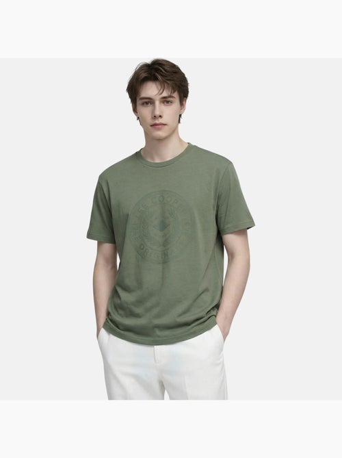 Lee Cooper - T-shirt uomo kaki maniche corte con logo embossato - Kiabi