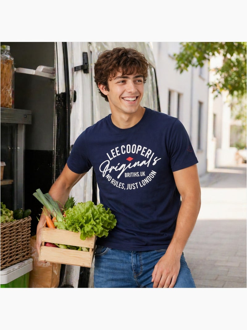 Lee Cooper - T-shirt uomo LEE COOPER a maniche corte Blu marino - Kiabi
