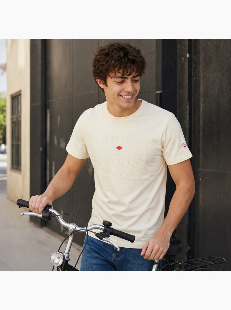 Lee Cooper - T-shirt uomo LEE COOPER a maniche corte Ecru - Kiabi