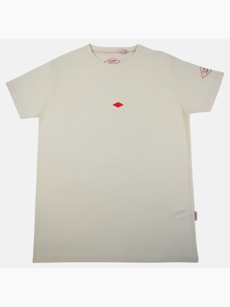Lee Cooper - T-shirt uomo LEE COOPER a maniche corte Ecru - Kiabi