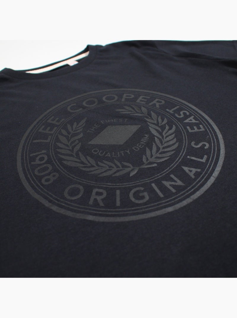 Lee Cooper - T-shirt uomo nero maniche corte con logo embossato Nero - Kiabi
