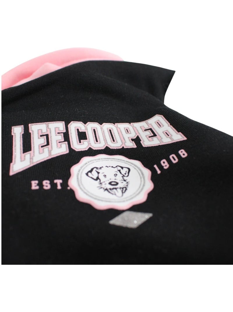 Lee Cooper - Tuta sportiva bambina con una giacca a maniche lunghe e un pantalone jogging Nero - Kiabi