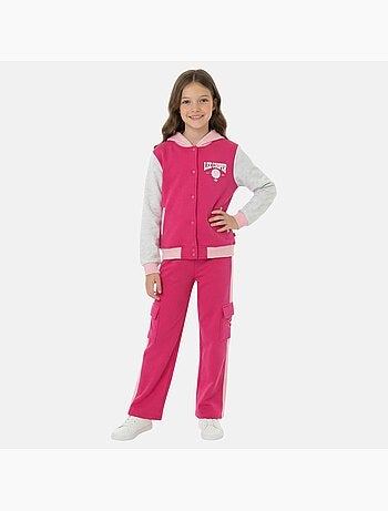 Lee Cooper - Tuta sportiva bambina con una giacca a maniche lunghe e un pantalone jogging