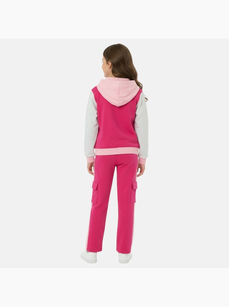 Lee Cooper - Tuta sportiva bambina con una giacca a maniche lunghe e un pantalone jogging Rosa fucsia - Kiabi